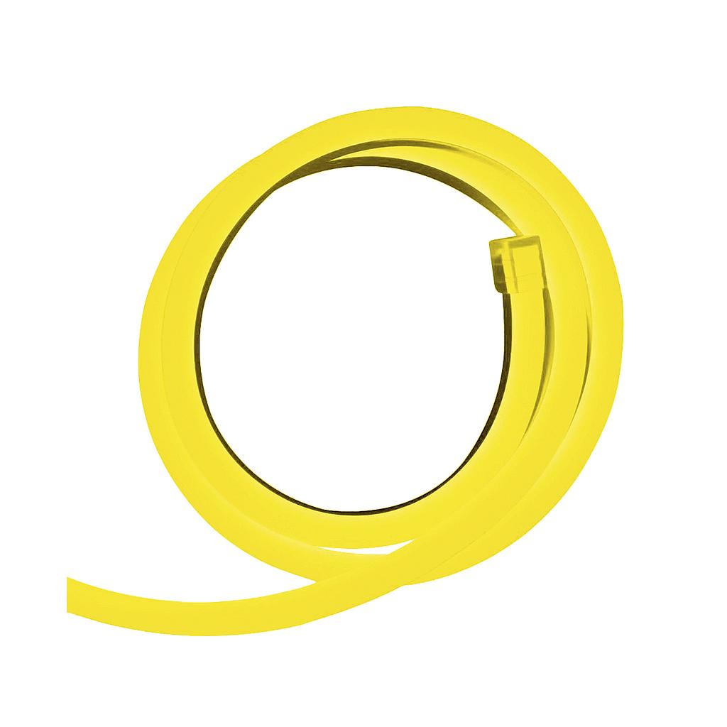 Tira LED Neon Flex Silicona 10W/m AMARILLO SMD2835 DC12V  corte 9mm IP65 50m/rollo precio por metro