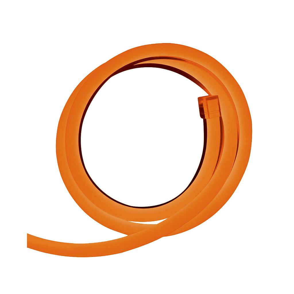 Tira LED Neon Flex Silicona 10W/m NARANJA SMD2835 DC12V  corte 9mm IP65 50m/rollo precio por metro