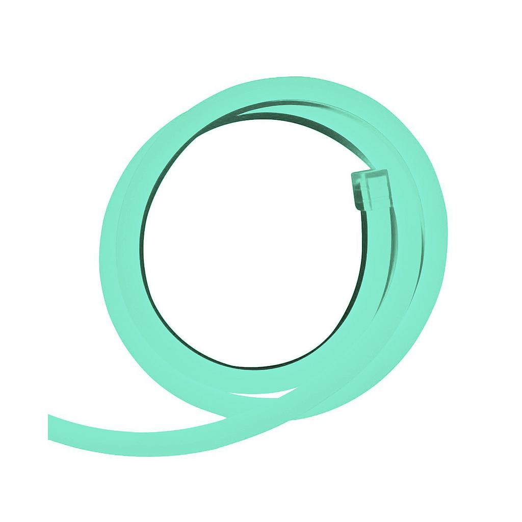 Tira LED Neon Flex Silicona 10W/m AZUL HIELO SMD2835 DC12V  corte 9mm IP65 50m/rollo precio por metro