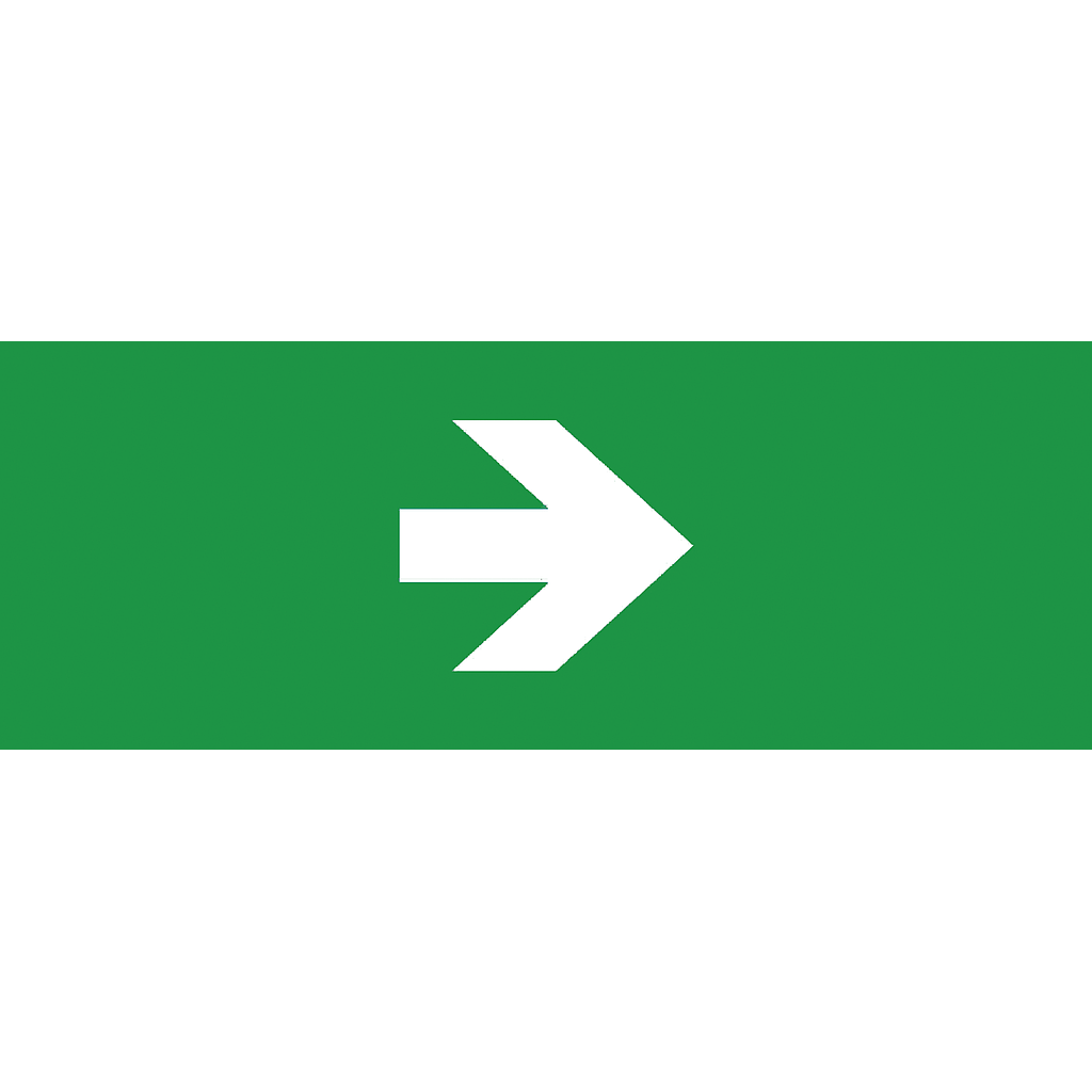 TRAXON LUXPOINT® Cartel verde señal salida verde flecha a la izquierda para emergencia bulkhead PMMA