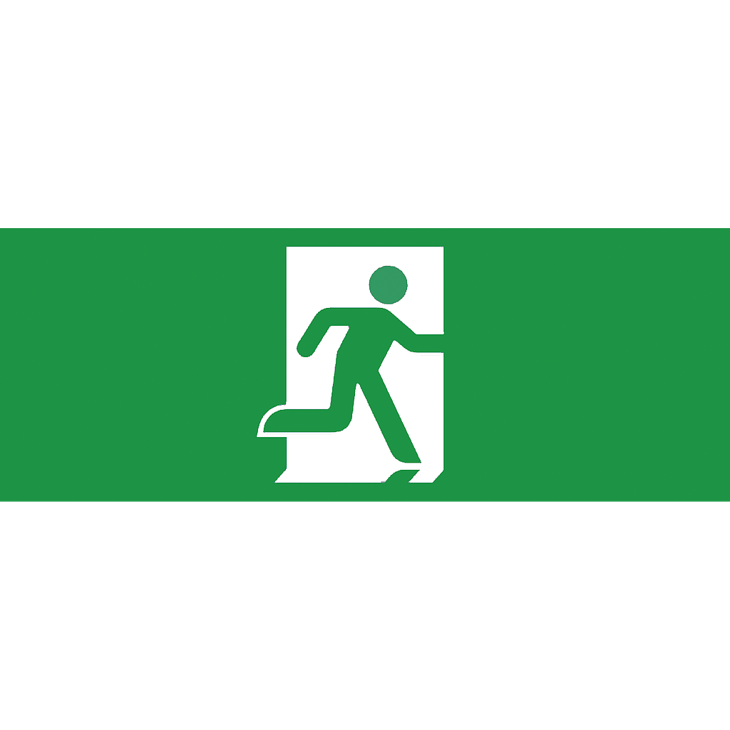 TRAXON LUXPOINT® Cartel verde señal salida verde dirección derecha para emergencia bulkhead PMMA