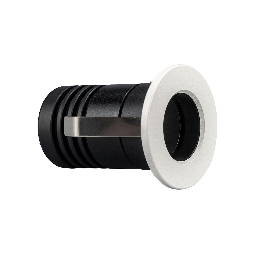 Mini spot LED 3W 4000K direccionable profundo SIGN D-30 blanco corte ø30mm