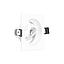 Marco orientable cuadrado para GU10 o modulo fuente LED blanco