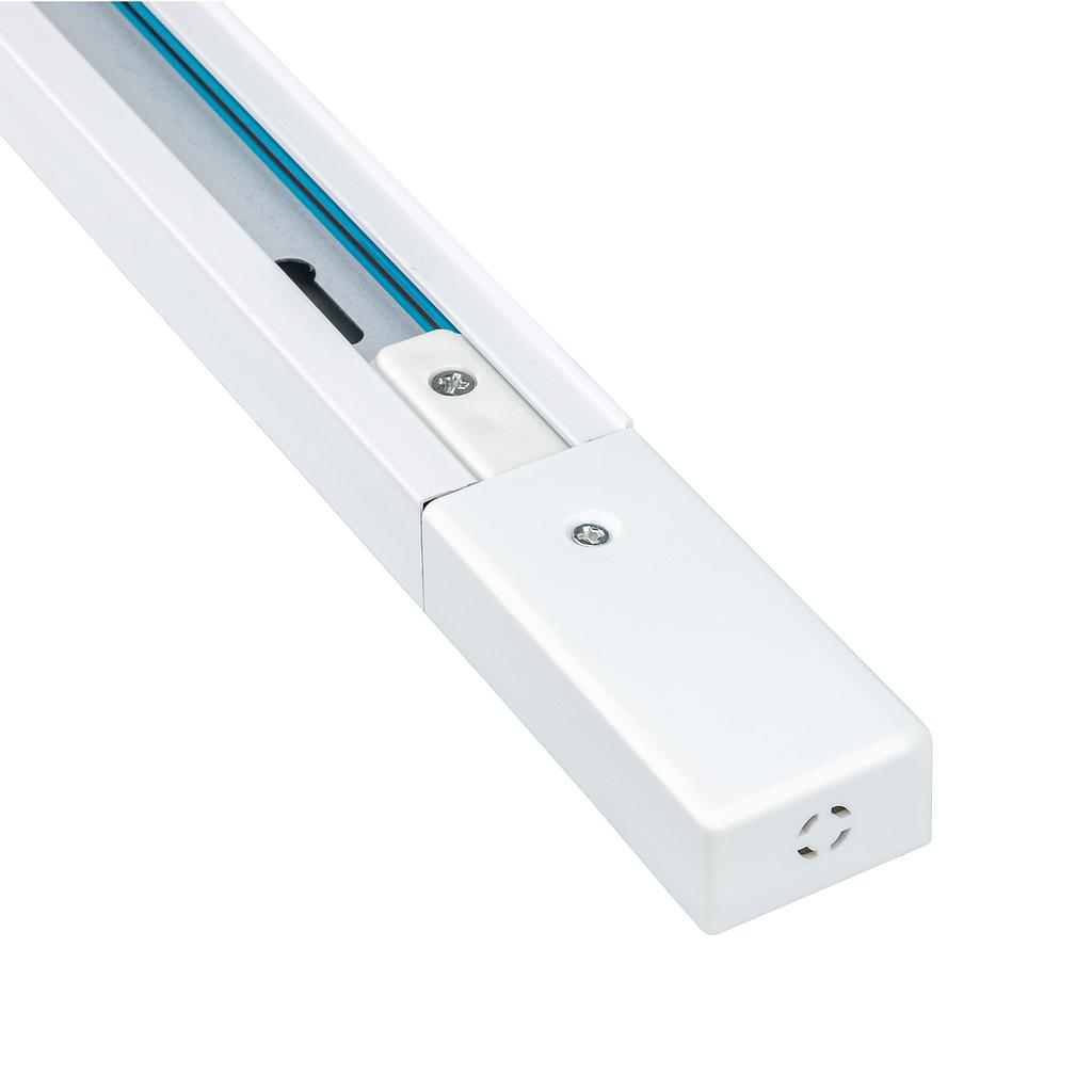 Carril monofásico aluminio TREND para focos LED 2 metros blanco