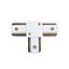 Unión (T) para foco LED carril monofásico blanco