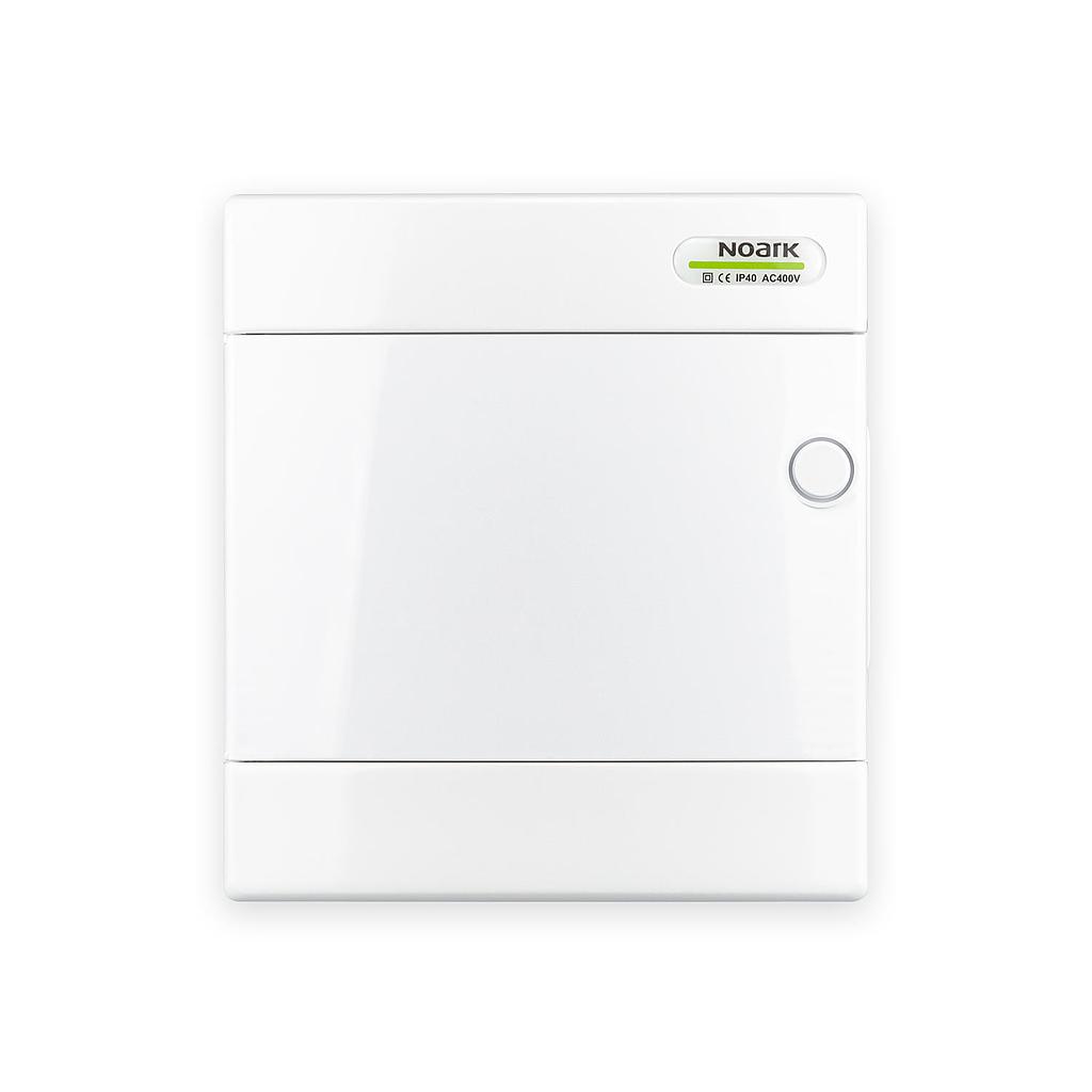 Cofret de empotrar 1 fila 8 Módulos IP40 puerta blanco terminales N+T:8+8