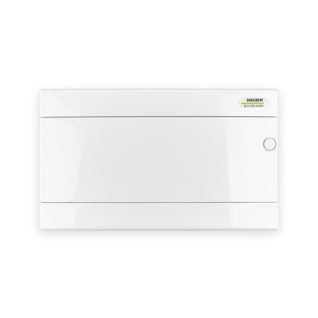 Cofret de empotrar 1 fila 18 Módulos IP40 puerta blanco terminales N+T:13+13