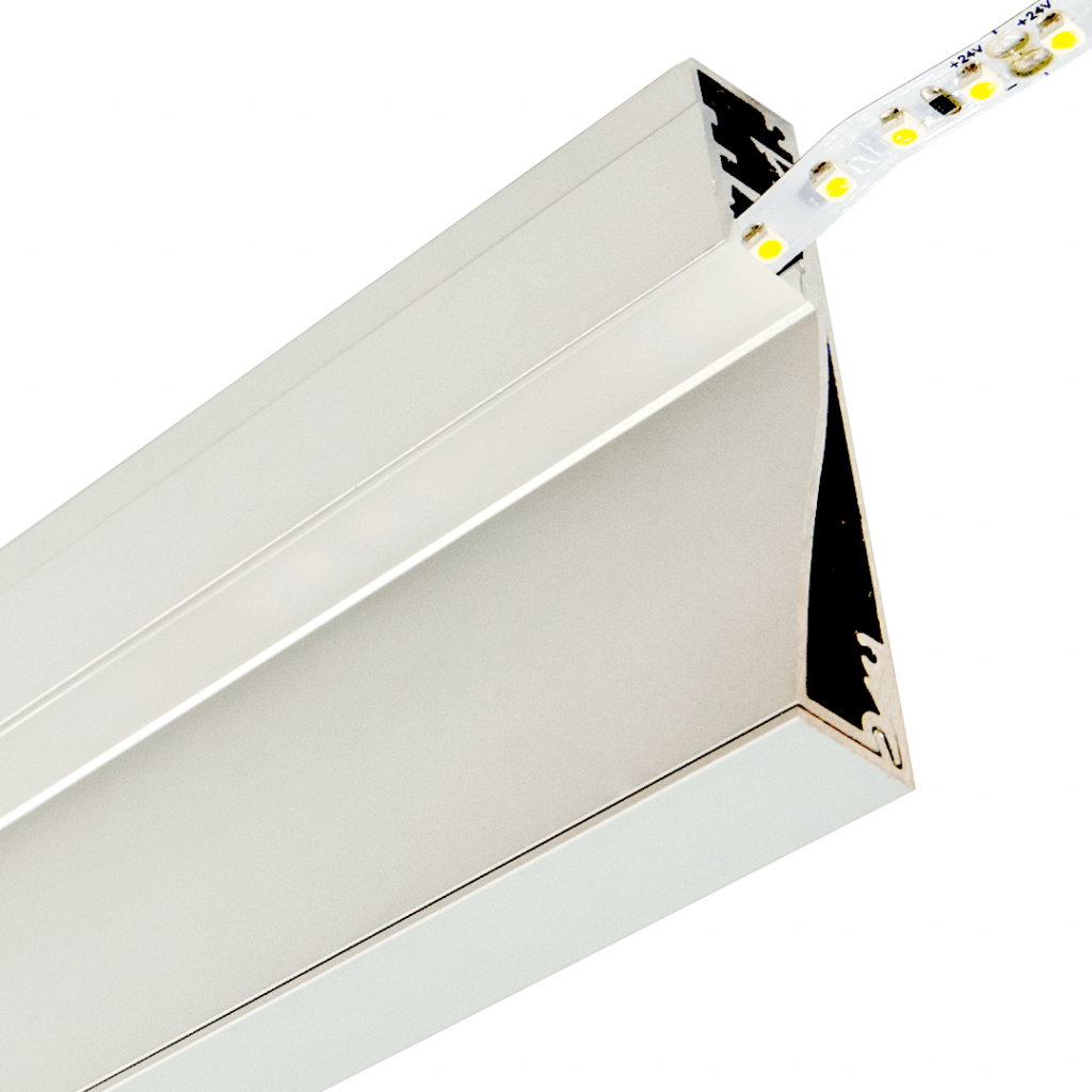 Perfil de aluminio de 80mm*16.1mm. Superficie, rodapié.