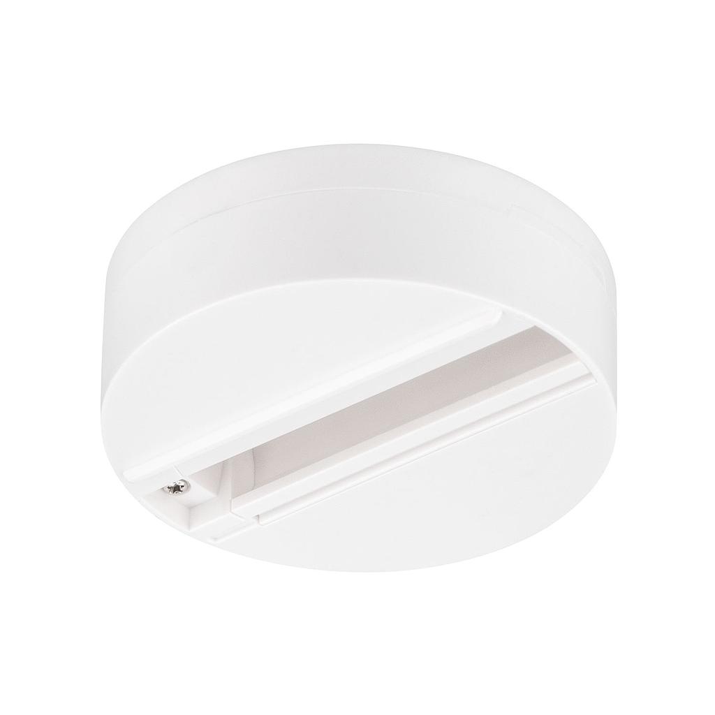 Kit de superficie circular para foco de carril trifásico blanco