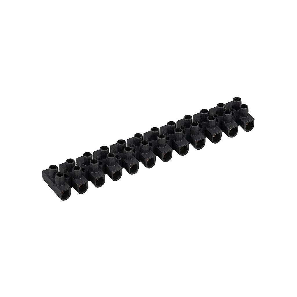 Clema regleta de 12 polo 10A negro cobre+pp 6.0-10.0mm²