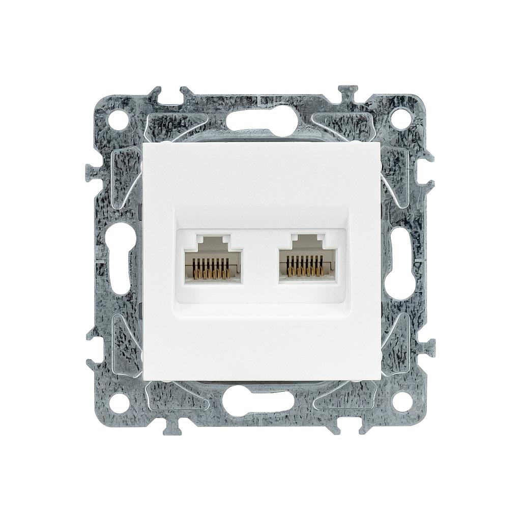 Enkel Toma Doble Telefono Blanco