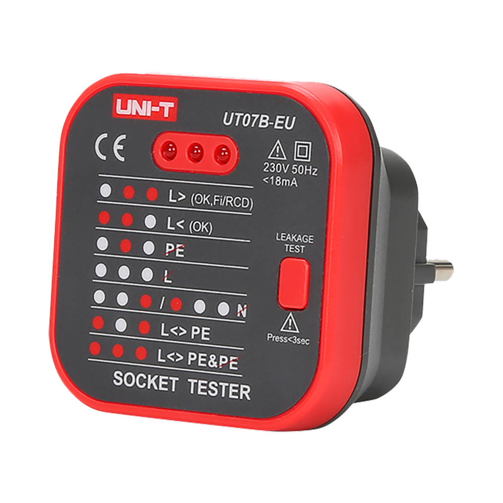 UNI-T Tester de tomas eléctricas EU