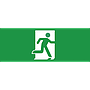 TRAXON LUXPOINT® Cartel verde señal salida verde dirección derecha para emergencia bulkhead PMMA