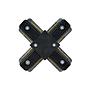 Unión (X) para foco LED carril monofásico negro