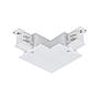 Conector (L) para foco LED carril trifásico empotrable blanco