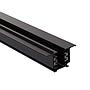 Carril trifásico aluminio TREND empotrable para focos LED 2M negro