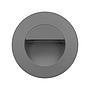 Baliza LED 3W 3000K Empotrable Redondo en Pared Gris